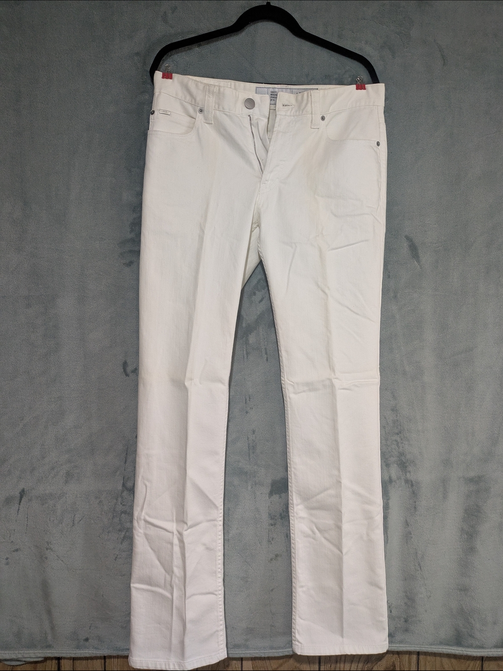 Men's Armani Collezioni J15 White Jeans Slim Fit Medium Waist Straight Leg Sz 32